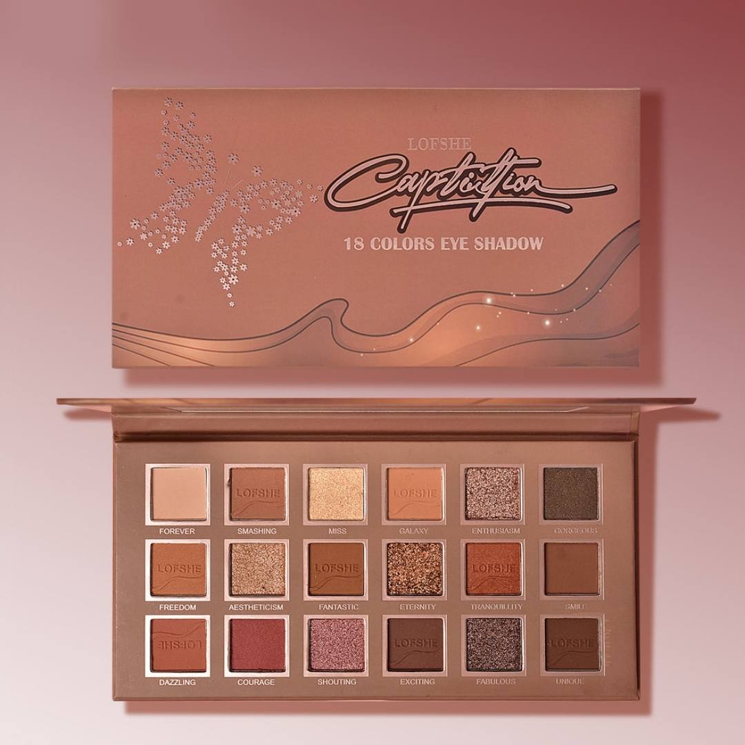 PALETA DE SOMBRAS CAPTION X18 TONOS (LF9025)