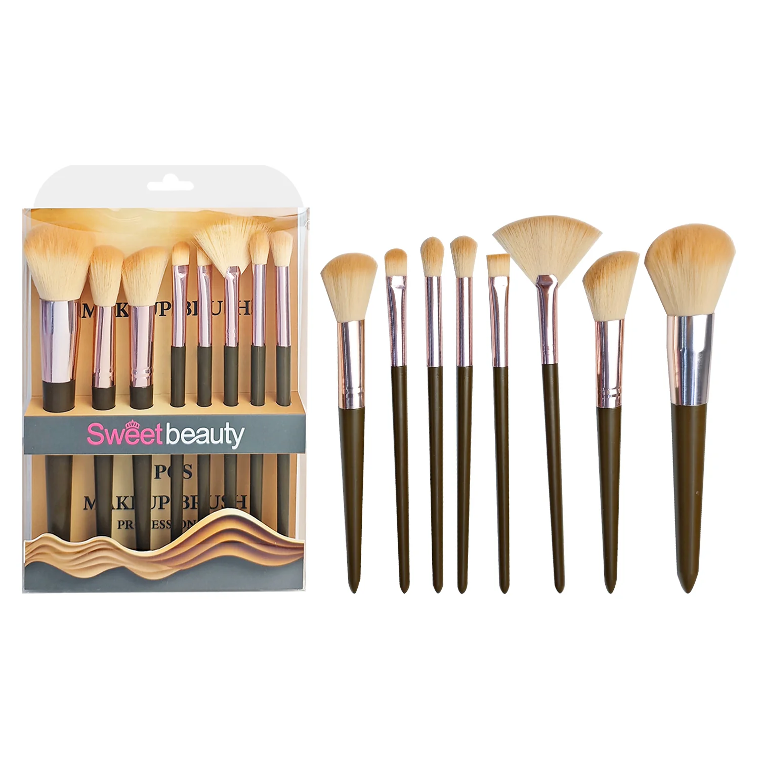 SET DE BROCHAS X8 SWEET BEAUTY (SZ-1900)