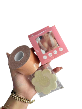 CINTA LEVANTA BUSTO CON CUBRE PEZON X5 PARES (ZY001)