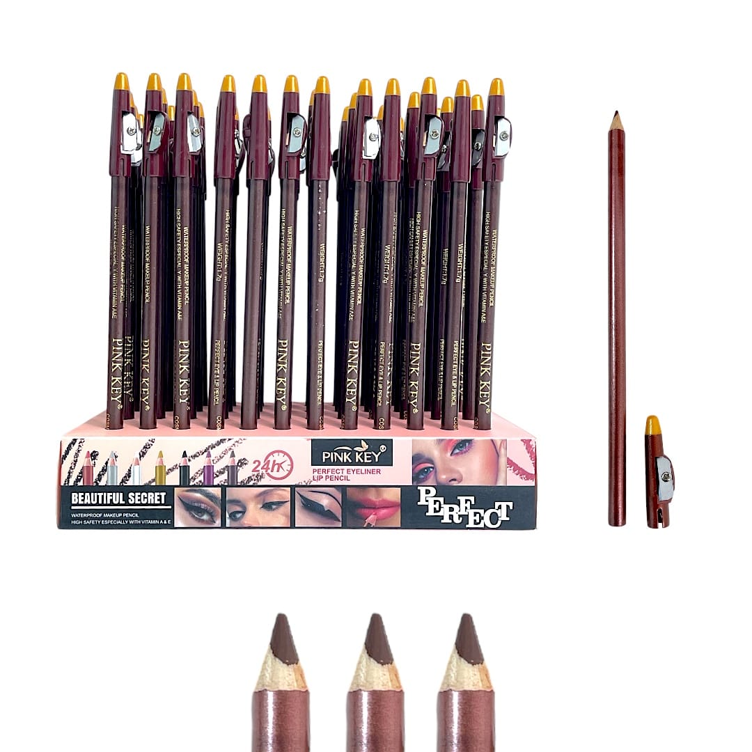 PINK KEY LAPIZ DE OJOS Y CEJAS CAFE 