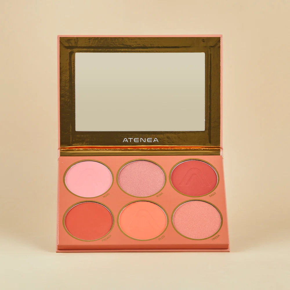 ATENEA PALETA DE RUBORES X6 ATEMPORAL 