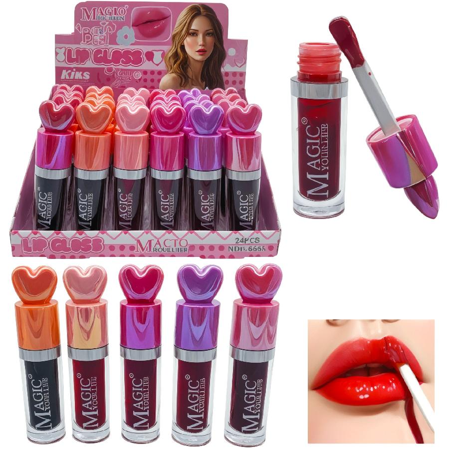 TINTA DE LABIOS MAGIC YOUR LIFE TAPA CORAZON (LC532-T)